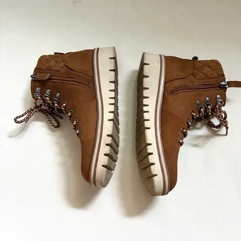 Caslon Brown Water Resistant Lace Up Boots