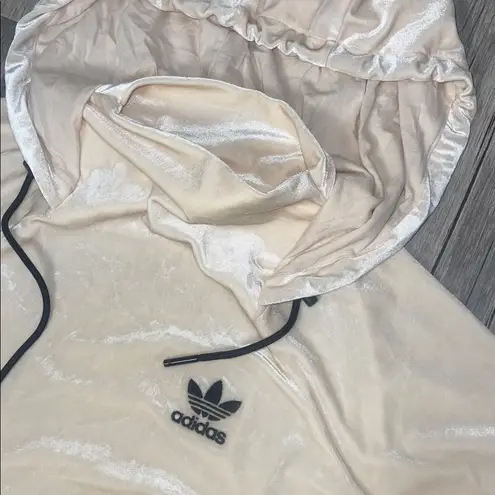 Adidas  vanilla Hoodie with Black Accents