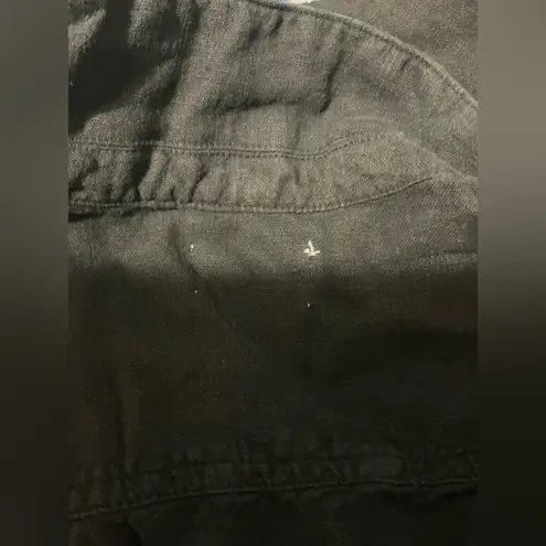 Mate the Label Organic Linen Long Sleeve Black Jumpsuit Dress $248 Normcore