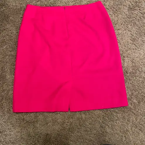 Talbots Hot Pink Barbie Core Wool Pencil Skirt