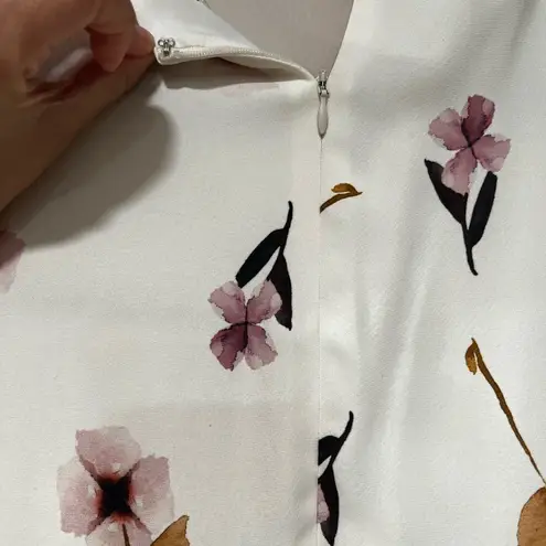 Shoshanna ANTHROPOLOGIE Floral Mini White Dress Sz 8