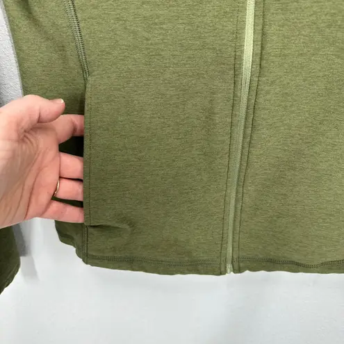 Beyond Yoga Olive Green Zip Up Jacket Athleisure Fitted Pilates Gym Size Medium