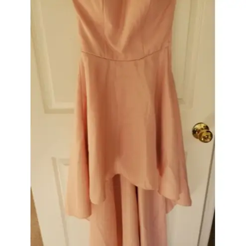 Xtraordinary Womens/Jrs Blush Pink Halter Dress Size 3 High Low Train