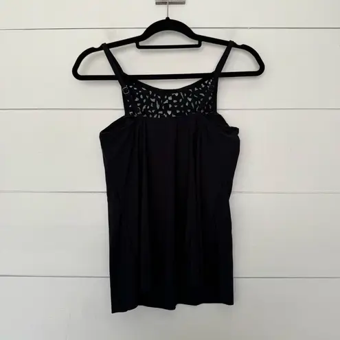 MagicSuit Women’s 8 Black Laser Cutout Tankini Swim