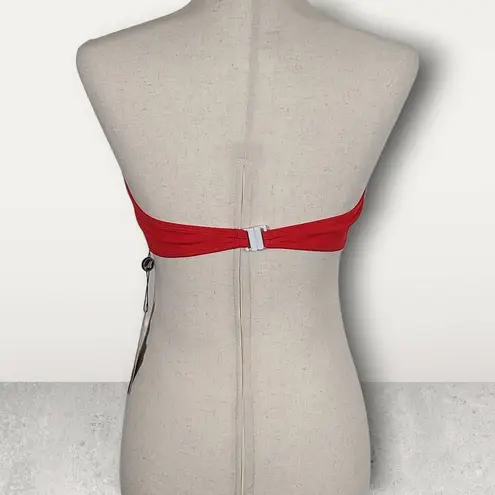 Motel NWT Rocks Baewatch Red Knot Bandeau Bikini Top Size Large