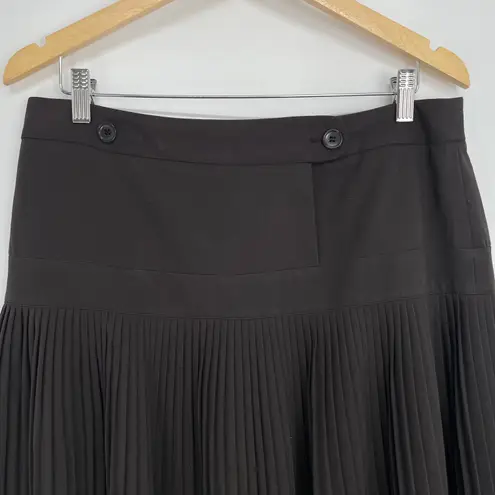 FOR THE REPUBLIC Vintage Womens Classic School Girl Pleated Chocolate Skirt 10