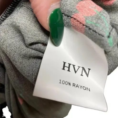 HVN Black Cherry Print Emily Sweetheart Mini Dress Size 2