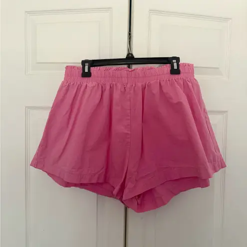 Showpo Terah Elasticated High Waisted Shorts Pink Casual Cotton Shorts US 12