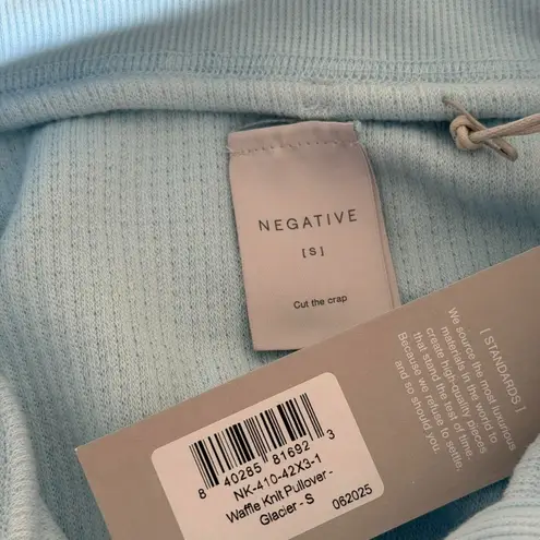 Negative Underwear Waffle Knit Pullover in Glacier, Size Small