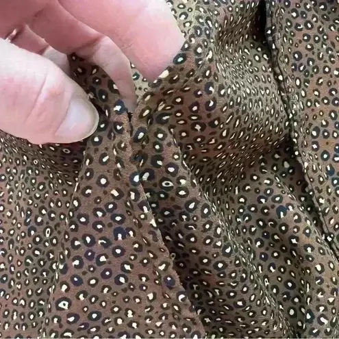 Allison Joy Leopard Bodysuit Brown & Black Leopard Print Long Sleeve Bodysuit Small