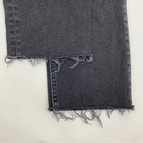 RE/DONE Originals 70s Stove Pipe Straight Jeans Faded Coal With Rips Distressed