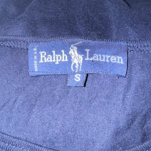 Polo Ralph Lauren Women Cotton Jersey Tee Pony Logo Dress Size S Blue