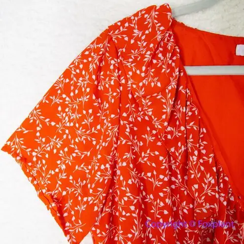 New! Cupcakes and Cashmere Women's Kiley CDC Wrap Dress with Ruffles Red Size L