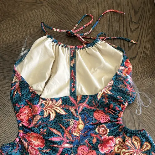 Ulla Johnson ‘MABEL PRINT RUCHED CUTOUT’ SWIMSUIT, Large, $425