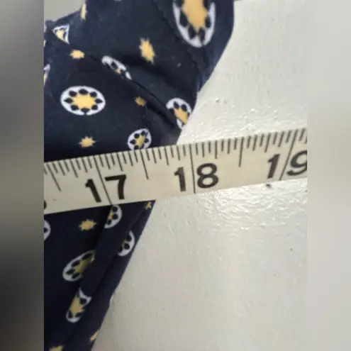 Kaileigh Azaria Navy Faux Wrap Geometric Print Dress