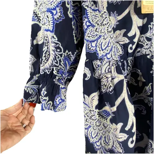 Fat Face Womens Dress Sz 8 Blue Floral Summer V