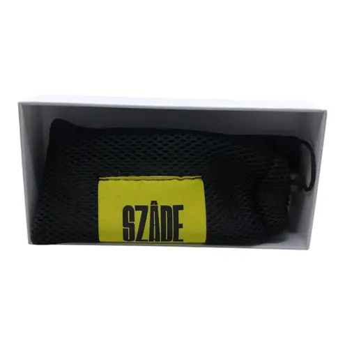 SZADE NIB East Side Black Ink Sustainable On Trend Rectangular Frame Sunglasses