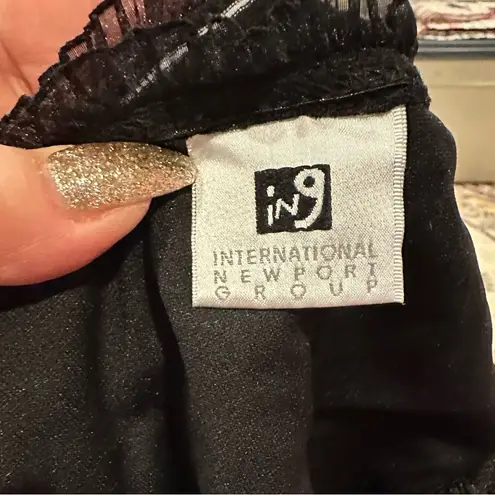 CORSET BLACK WHITE CROP LACE camisole TANK TOP M Size M