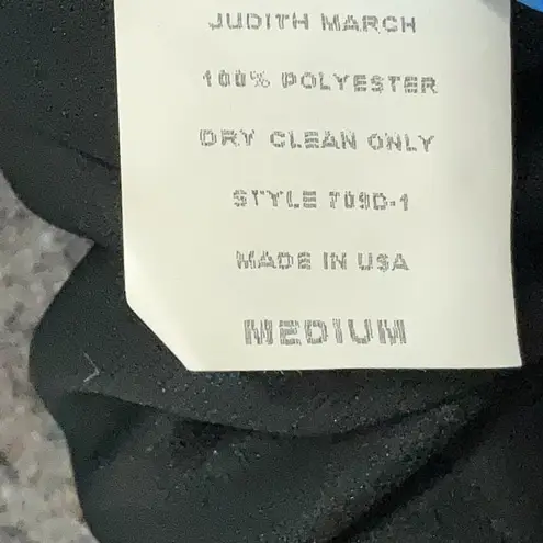 Judith March Vintage Y2K Black and Red One Shoulder Sequin Bow Dress Size Medium