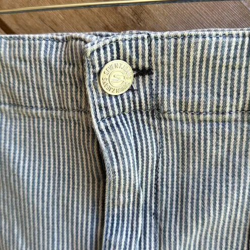 Seven7 jeans denim striped utility skirt size 12