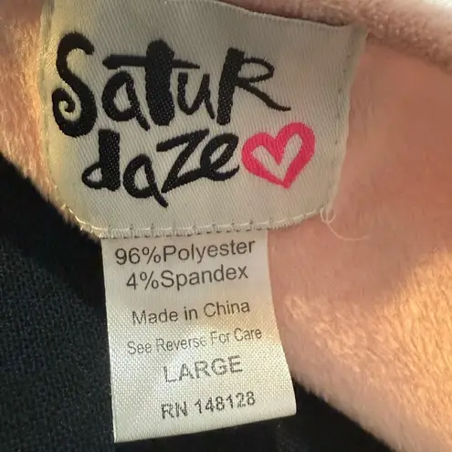 Pink Satin Pajama Set with Lace Trim Size undefined