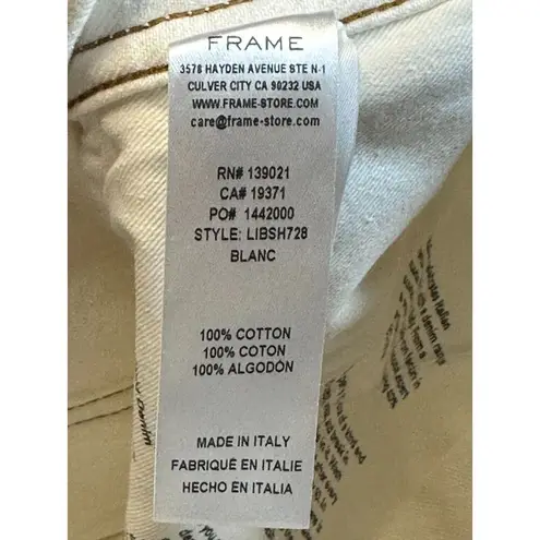 Frame Women's Le Italien LIBSH728 Size 30 Blanc Bermuda Short NWT