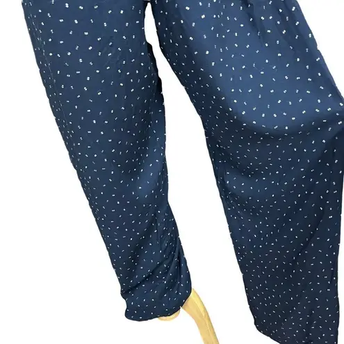 Vintage Kathy Lee Mixed Print Sleeveless Jumpsuit 8 Blue