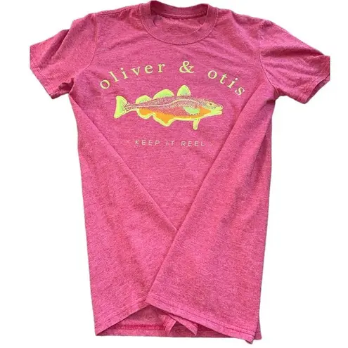 Oliver & Otis Keep It Reel Pink Seamless Short sleeve T