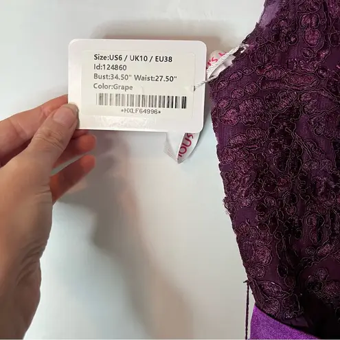 JJ's House Elegant Purple Lace Prom Dress