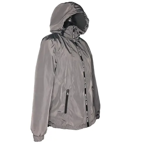 MICHAEL Michael Kors Gun Metal Missy Faux Shearling Lined Jacket