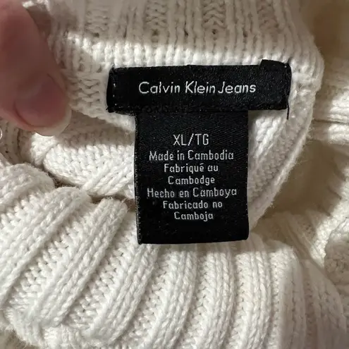 Calvin Klein Jeans  Cowl Neck Pullover Knit Sweater