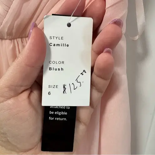 Weddington Way Camille Dress NWT size 6 Blush Pleated Bodice Adrianna Papell