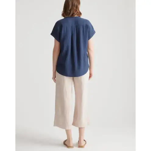 Quince 100% Organic Cotton Gauze Roll Sleeve Shirt - Size - XS