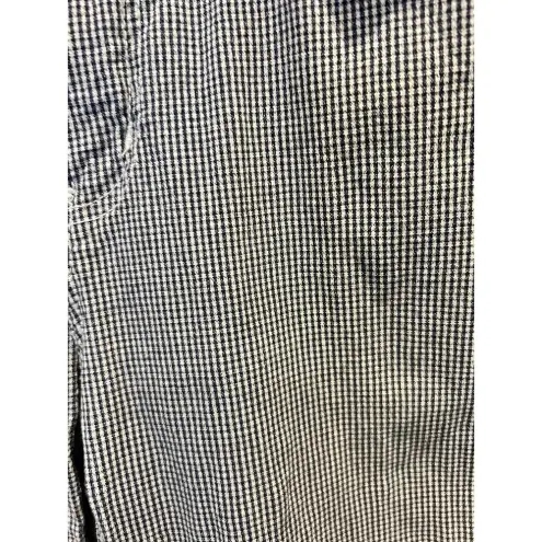 Cherokee  Vintage 90s Gingham Tapered High Waist Pants Stretch Navy‎ Blue Sz 6P