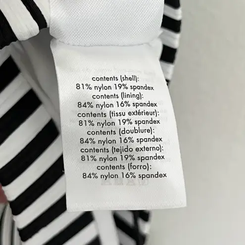 ONIA Women's Zoe Bikini Swim Top in Black and White Stripes Size Medium NWT