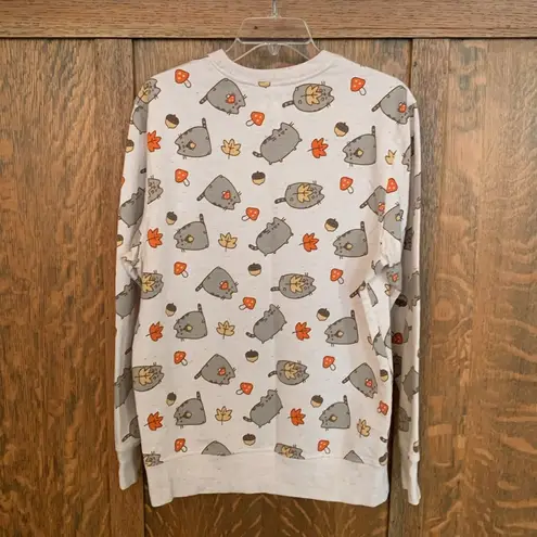 Pusheen acorn and mushroom long sleeve pullover medium M NWOT