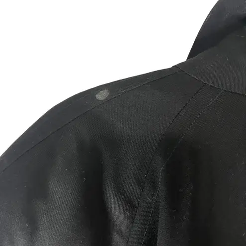 Woolf Brothers Vintage 100% Pure Wool Black Belted Trench Coat