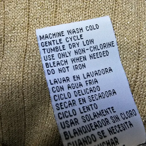 Sag Harbor Gold with Metallic Mock Turtleneck Sweater