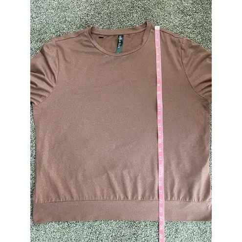 Lukka Lux Long Sleeve Crewneck Top – Mauve Pink Size L