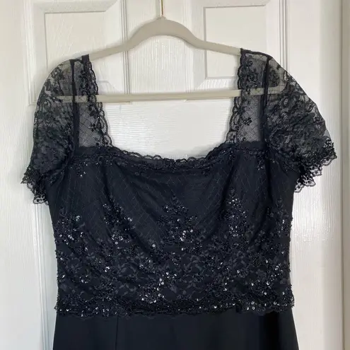 Terani Couture Mother of the Bride Groom Black Formal Dress Size 16 Sequins