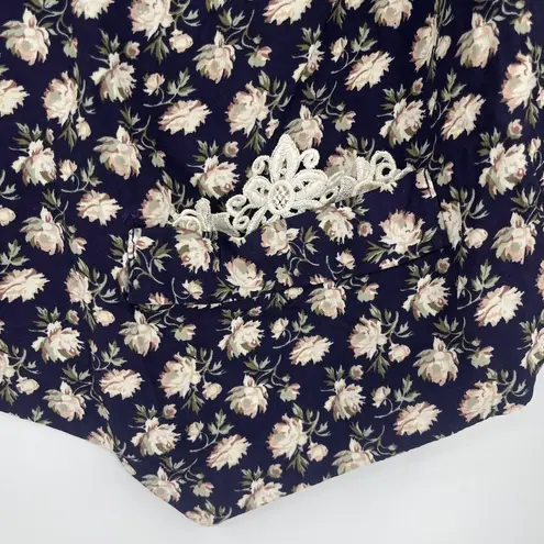 Vintage 90s A.S Elliot Cottagecore Top Sz 2X Coquette Whimsigoth Prairie Granny Blue