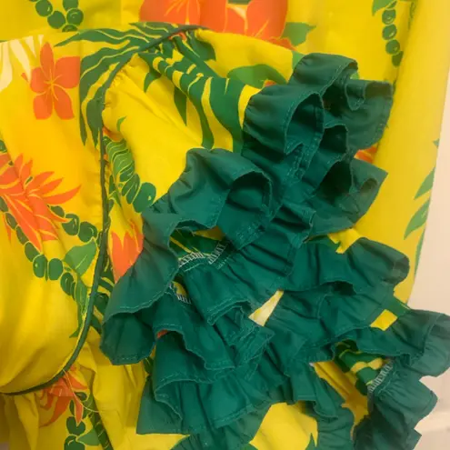 Royal Creations Hawaiian MuuMuu Yellow Floral Women 2x Dress. 2262