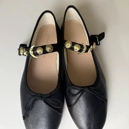Loeffler Randall Chiara Mary Jane Black Leather Flats 7