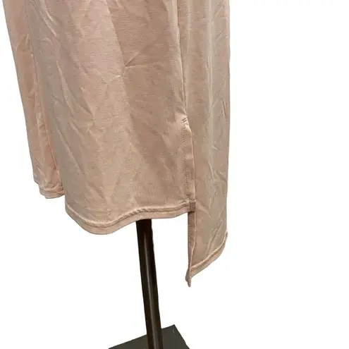 FLX Womens Beige Sleeveless Long Dress High Low zip front Size X