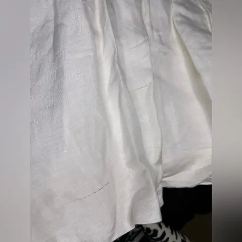 Ever New Square Neck Dropped Hem Mini Dress (Size 8) White