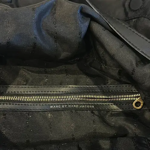 Marc by Marc Jacobs Black Nylon Messenger Bag with Adjustable Leather Strap