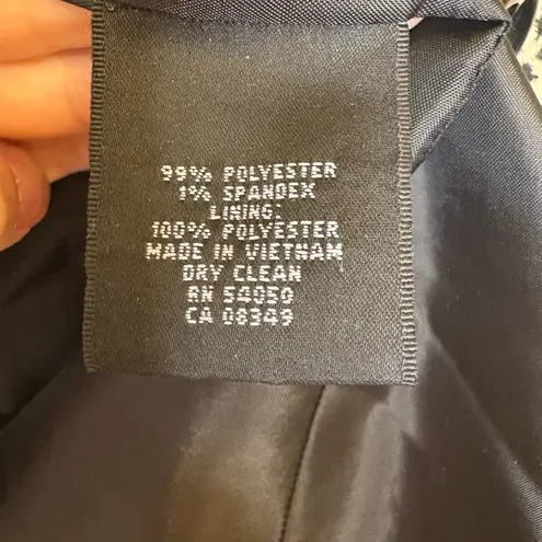 Kasper Black White Abstract Animal Print Blazer Women’s 14 Career Office Jacket