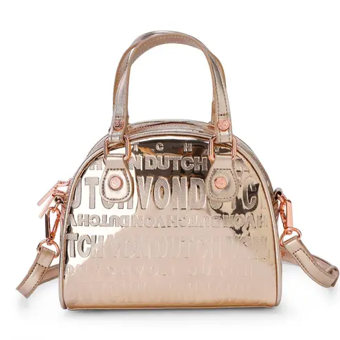 Von Dutch | Rose Metallic Gold Mini Bowling Bag