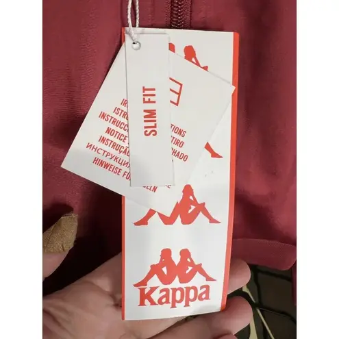 Kappa Banda Ponce Women's Large Red Long Sleeve Cropped Track Jacket NWT