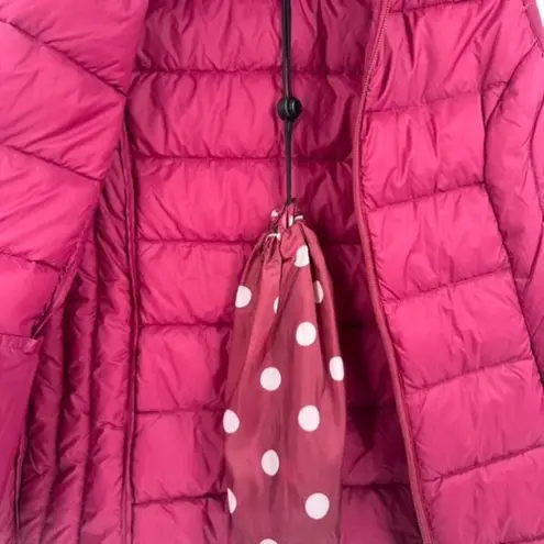 Market & Spruce NWT Womens Down Quilted Full Zip Packable Vest Burgundy Medium